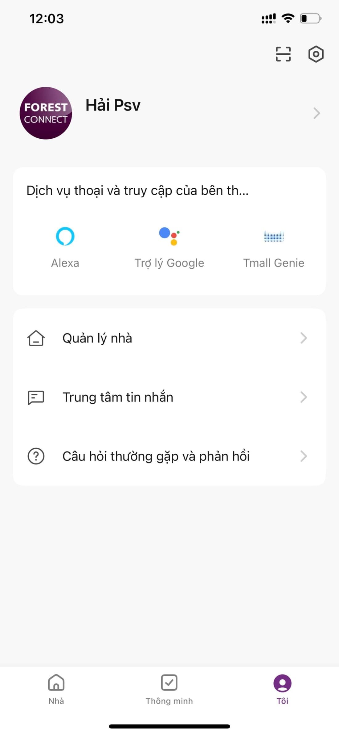 Kết nối phần mềm Forest Connect