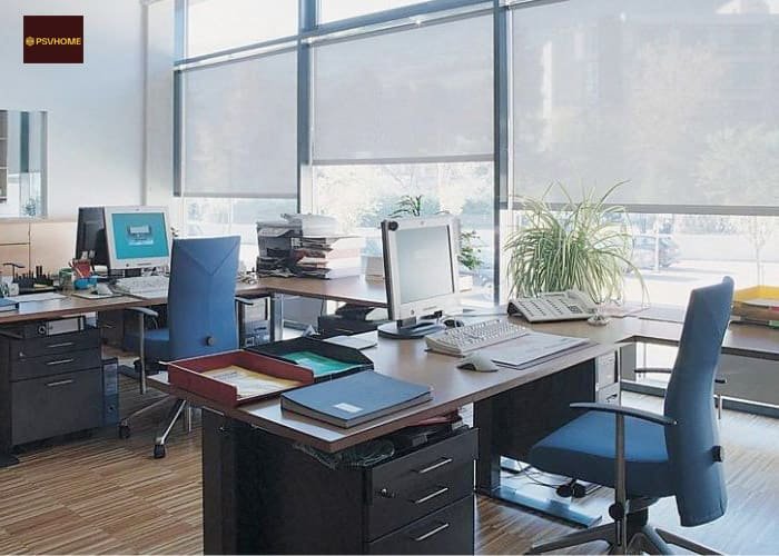 Rèm cuốn trơn văn phòng phổ biến nhất hiện nay