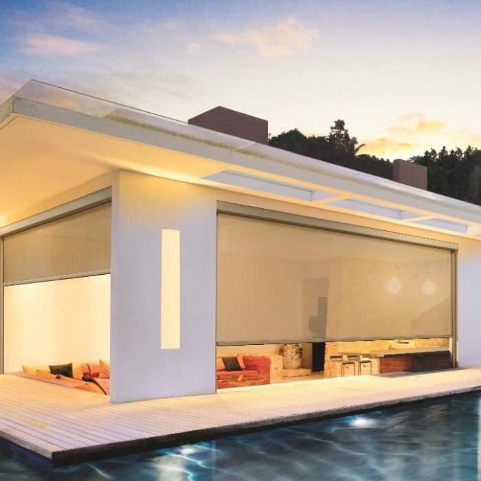 Rèm tự động ngoài trời ứng dụng trong nhiều không gian